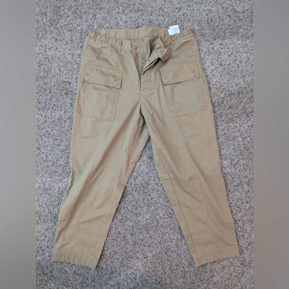 Men's Tan Cargo Pants Maison Kitsune x Barbour